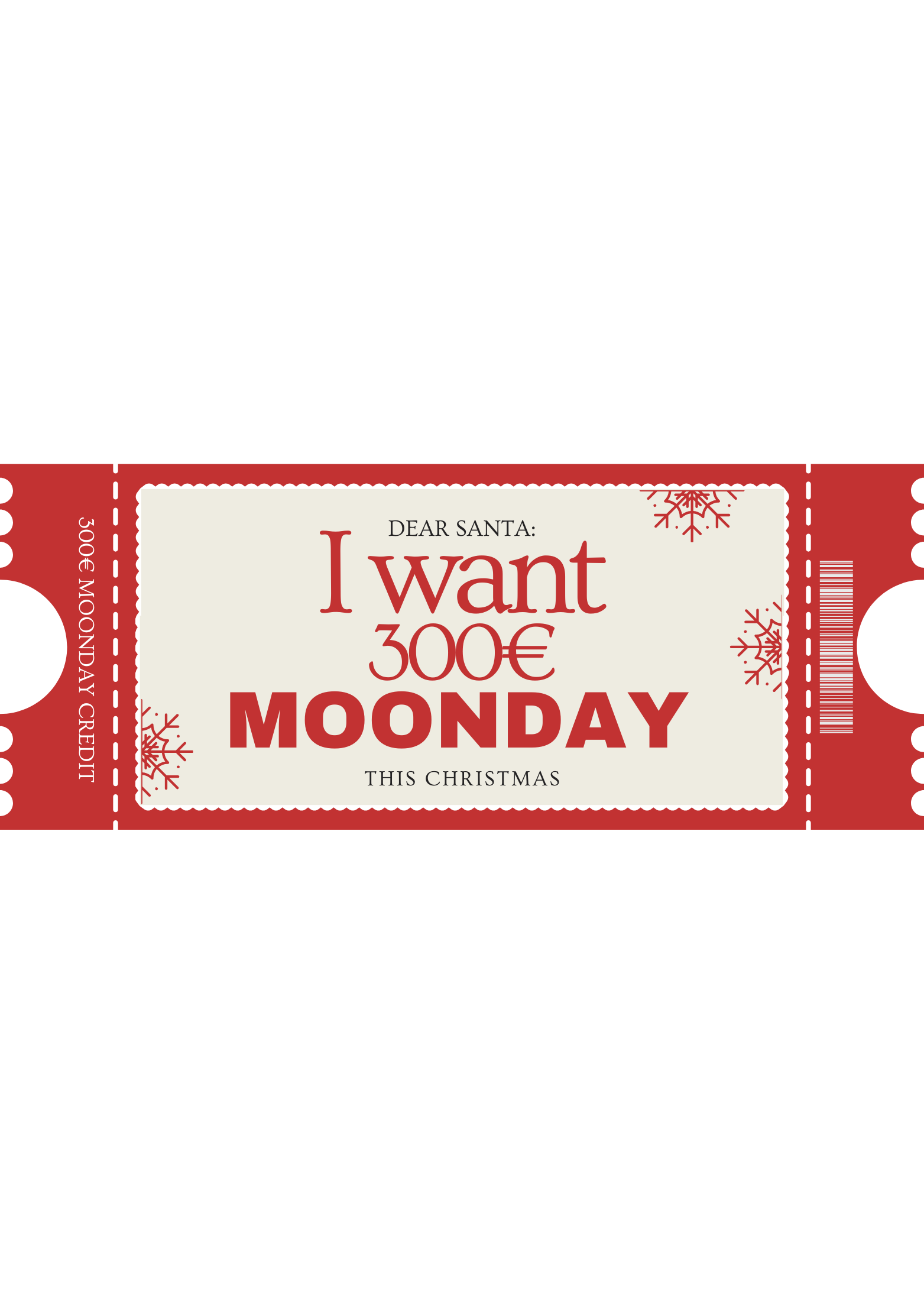 Moonday Christmas ticket